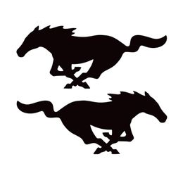 1Pair 22cm 8 8cm Mustang Horse1 Right &1 LeftFashion Vinyl Decals Car Stickers With Black And White CA-3006276q
