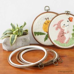 Chinese Products Sewing Tool Round Wooden Color Embroidery Hoops Frame Set Plastic Embroidery Rings For DIY Cross Stitch Punch Needle Craft Tool R230807