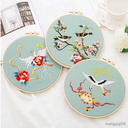 Chinese Products Embroidery Starter With Flower Birds Phoenix Pattern Chinese Cross Stitch Kits for Beginners and Hobbyists R230807