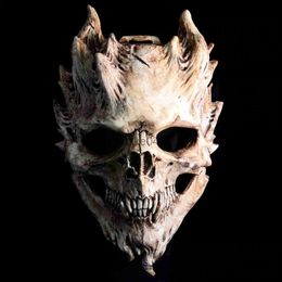 Party Masks Horror Halloween Skeleton Mask Skull Warrior Mask Death Skull Horror 2022 Masquerade Mask Masque Masks Demon Party Z9E1 J230807