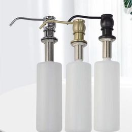 Liquid Soap Dispenser Kitchen Press Type With 350/500ml Bottle Brass Pump Head Sink Accessories