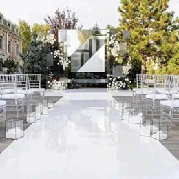 Carpets White Mirrored Floor Wedding Aisle Runner Indoor Outdoor for Wedding Engagement Party Decorations 33ft Long 230804