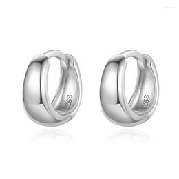 Hoop Earrings 925 Sterling Silver Polishing Tiny Circle For Women And Men Korean Style Fine Jewellery SCE552