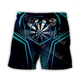 Men's Shorts Personalized Darts Lover Sports Gift Customized Swimming Summer Beach Holiday Pants Half Pants-3