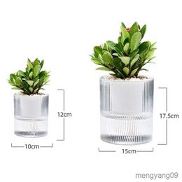 Planters Pots Pot Tanaman Penyiraman Otomatis Kualitas Tinggi dengan Air Pot Bunga dan Penanam Dekoratif untuk Taman Rumah R230807