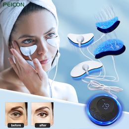 Face Massager 48PCS EMS Current Muscle Stimulator Lifting Electronic Pulse Eye Lift Skin Tightening AntiWrinkle 230804