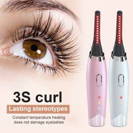 Other Items Electronic Eyelash Curling Makeup Tool Fast Heating Adjustable Natural Lashes Roller Heated Curler Rechargeable 230807