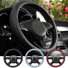 Steering Wheel Covers Universal Car Leather Cover Soft Wear-resistant Nonslip Wrap Anti Slip Interior Part
