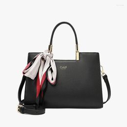 Evening Bags Genuine Leather Bag Fashion High Quality Tote Women Handbags Designer Handbag Women's Black