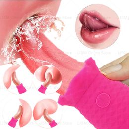 Tongue Licking g Spot Butt Plug Vibrator for Women Men Vagina Anal Prostate Stimulator Dildo Nipple Adult Shop
