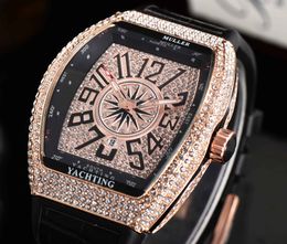 Neue heiße Frenck Classic Full Diamond Series Luxusoberfläche Digitale Designeruhr Fortschrittliche Herrenuhren Funktion Quarz Chronographenuhr