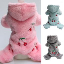 Dog Apparel Pet Clothes Pyjamas Rompers Eye-catching Wear Resistant Flannel Winter Dogfor Outdoor