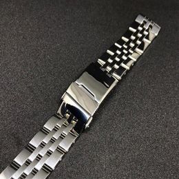 22 24mm Silver Two Tone Gold Stainless Steel Wrist Strap Watch Belt Watch Band Strap193S
