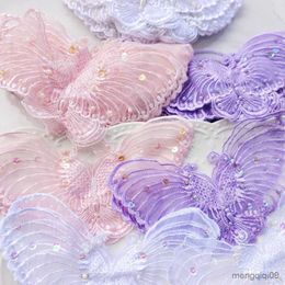 Chinese Products 21CM Wide Sequin Beaded Tulle Patches Big Applique DIY Clothing Embroidery for Jeans T-Shirt Bag Fabric Sewing R230807