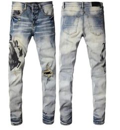 new designer jeans for mens hole light blue dark gray italy brand man long pants trousers streetwear denim skinny slim straight biker jeans 28-40