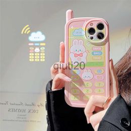 Cell Phone Cases INS Cute Cartoon Rabbit 3D Mobile Phone Silicone Case for iPhone 13 12 11 Pro Max Shockproof Soft Bumper Cover for iphone 11 x0807