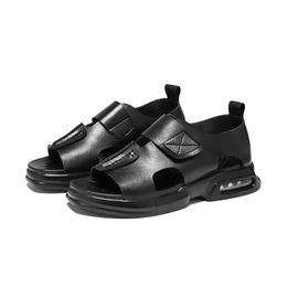 Sandals Roman Men 2023 Designer Air Cushion Fashion Casual Summer Beach Shoes Male Genuine Leather Platform Mujer 230807