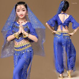 Stage Wear Girl Kids Belly Dancing Costume Oriental Dance Costumes Dancer Clothes For 4pcs/set