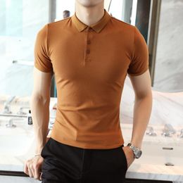 Men's Polos 2023 Fashion Polo Shirts Loose Business Casual Cotton Short-sleeved Breathable Shirts/M-3XL