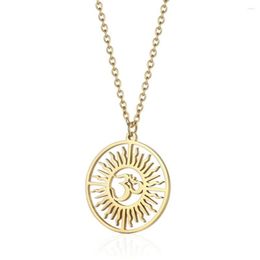 Pendant Necklaces Stainless Steel Yoga India Religious Necklace Women Fashion Simple Jewelry Gift