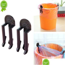 Bag Clips 2/10Pc Household Rubbish Clip Garbage Bin Plastic Usef Waste Can Trash Clamp Holder For Kitchen Bathroom Tool Drop Deliver Dhiwl