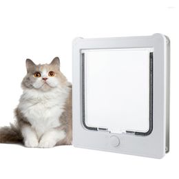 Cat Carriers Door For Exterior 4 Way Locking With Flap Interior Weatherproof Pet Cats