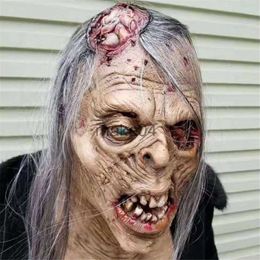 Party Masks Horror Headgear Mask Halloween Zombie Scary Masquerade Haunted House Secret Room Zombie Tricky Props J230807