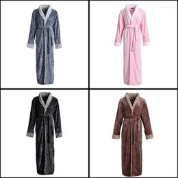 Women's Sleepwear Add Fat Nightgown Female Autumn And Winter 2023 Pajamas Warm Flannel Bathrobe Unisex Pijamas Women Sexy Nightwear