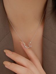 2023 European and American Popular 12 Constellations Necklace Aquarius Jewellery Moonlight Stone Simple and Personalised Fashion