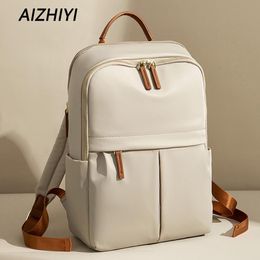 School Bags Luxury Trend Women Backpack 14 Inch Laptop Bag Business Pack Waterproof Travel Student Schoolbag Teen Girls Book 230804