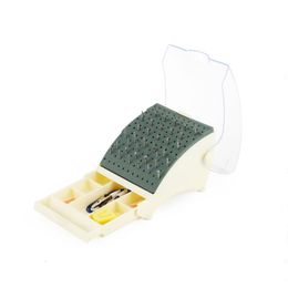 Other Oral Hygiene 142 Holes Care Disinfection BoxDental Bur Block Holder Dustproof Nail Drill Bit Organizer Diamond Burs 230807