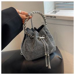 Evening Bags Fashion Crystal Rhinestone Purses And Handbags Diamond Bucket Bag Bling Women Shoulder Tote