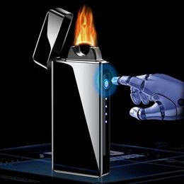 Kitchen s Metal Outdoor Windproof USB Electric High Power Flame Arc Pulse Plasma Lighter Touch Induction Ignition Tool Gift 0103241N