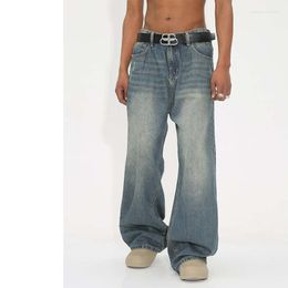 Men's Jeans Loose Oversized Baggy Hip-hop Gradient Y2k Wide Leg Pants With Floor Length Straight Denim In Chinese Size S-XL