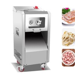 Commercial Electric Slicer Vertical Kitchen Meat Shredder Dicing Machine Meat Cutting Machine Stainless Steel Vegetable Cutter