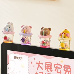 Decorative Objects Figurines Lovely Home Room Decor Miniature Animal Statues Office Desk Accessories Creative Computer Sculptures and Gift 230807