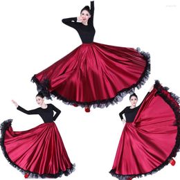Stage Wear 1pcs/lot Adult Women Lady Belly Dance Costumes Spanish Bullfighting Skirt Big Swing Performance