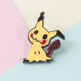 Pins Brooches Mimetic Elf Ghost Hard Enamel Pin Kawaii Mimikyus Brooch Cartoon Anime Games Fan Collect Badge HKD230807