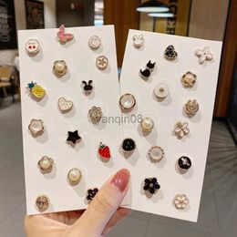 Pins Brooches 10Pcs Fashion Brooch Women Pin Clothes Decoration Anti-Exposure Buckle Cute Neckline Fastener Nail Pearl Button Accessory HKD230807