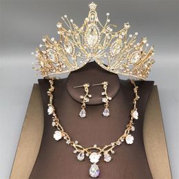 Luxury Princess Wedding Bridal Tiara Rhinestone Head Pieces Crystal Bridal Headbands Hair Accessories Gold Silver Evening Party Br274Q