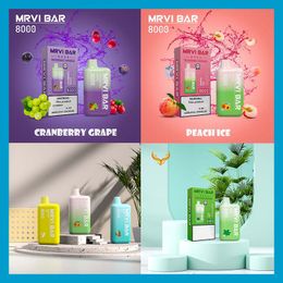 Mrvi Bar 8000 Disposable Vape Pen E Cigarette Device With 650mAh Battery 15ml Pod Prefilled Catridge rechargeable 2023 purest