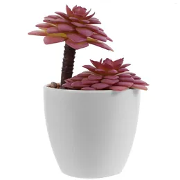 Decorative Flowers Potted Artificial Plants Fake Decor Decors Small Home Indoor Bedroom Aesthetic