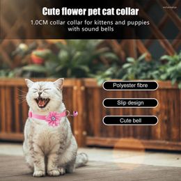Dog Collars Flower Collar Bow Tie Adjustable Anti Flea And Antiparasitic Neck Coller For Dogs Cats With Bell Pet's Outfit Accessories