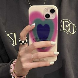 Cell Phone Cases Japan Korea Lovely Gradient Love Heart Silicone Soft Phone Case For IPhone X XR XS Max 11 12 13 14 Pro Max Protective Back Cover x0807