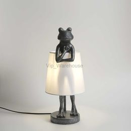 Nordic frog led Table Lamp Resin Desk Lamp for Room Retro Design Living Room Decorative animal Desk Lamp HKD230807