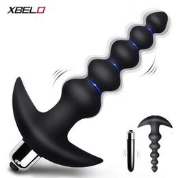2 in Vibrating Anal Beads Butt Plug Tapered Design Silicone Prostate Bullet Vibrator for Men Women Couples