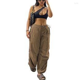 Women's Pants Cargo Women Y2K Clothing Oversized Drawstring Loose Fit Sweatpants Trousers Woman Jogger Long Streetwear Outfits