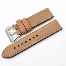 Watch Bands 20 22 24 26mm Thick High Quality Genuine Leather Watchband Band Wrist Strap Handmade Men's Belt Upscale Bracelet