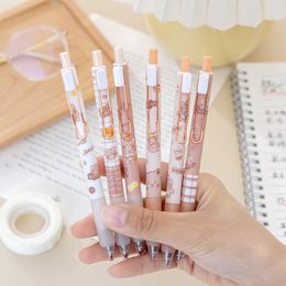 Gel Pens 4 Pcsset Kawaii Cartoon Bear Mechanical Ink Pen Cute School Office Writing Supplies Stationery Decor Gift Students 230807