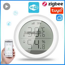 Smart Home Control Tuya ZigBee WiFi Humidity Temperature Sensor For Alexa Google Assistant Hygrometer Thermometer Smartlife Smart Home Life Product x0721 x0807